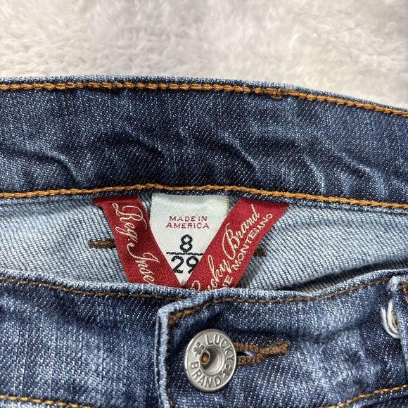 Lucky Brand Henna Sweet N Low Jeans Womens Size 8 29 Blue Bootcut Denim USA Made - Picture 4 of 10